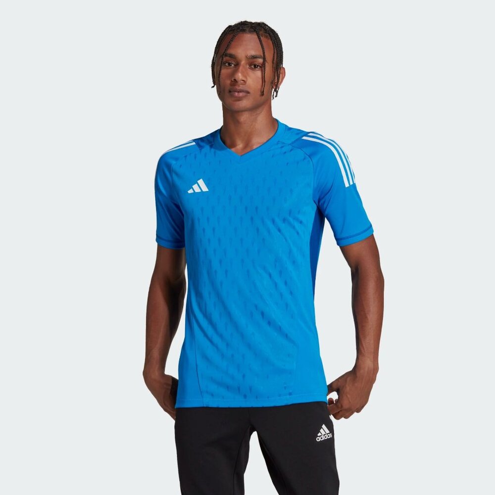 Adidas T23 GK Jersey Soccer Men's Size M Blue GoalKeeper Breathable Slim Fit NWT